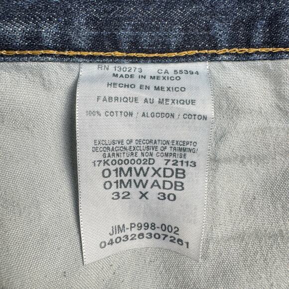 Wrangler 20X Men’s Straight Leg Jeans 32x30 Blue Heritage Denim Made in Mexico - Picture 9 of 14